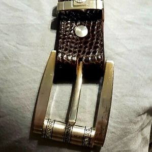 Hand Crafted Jellybean Croc on Leather Belt